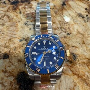 Submariner Blue and Gold Watch
